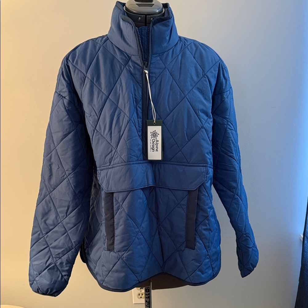 Alpine Design Quilted Navy Puffer Jacket